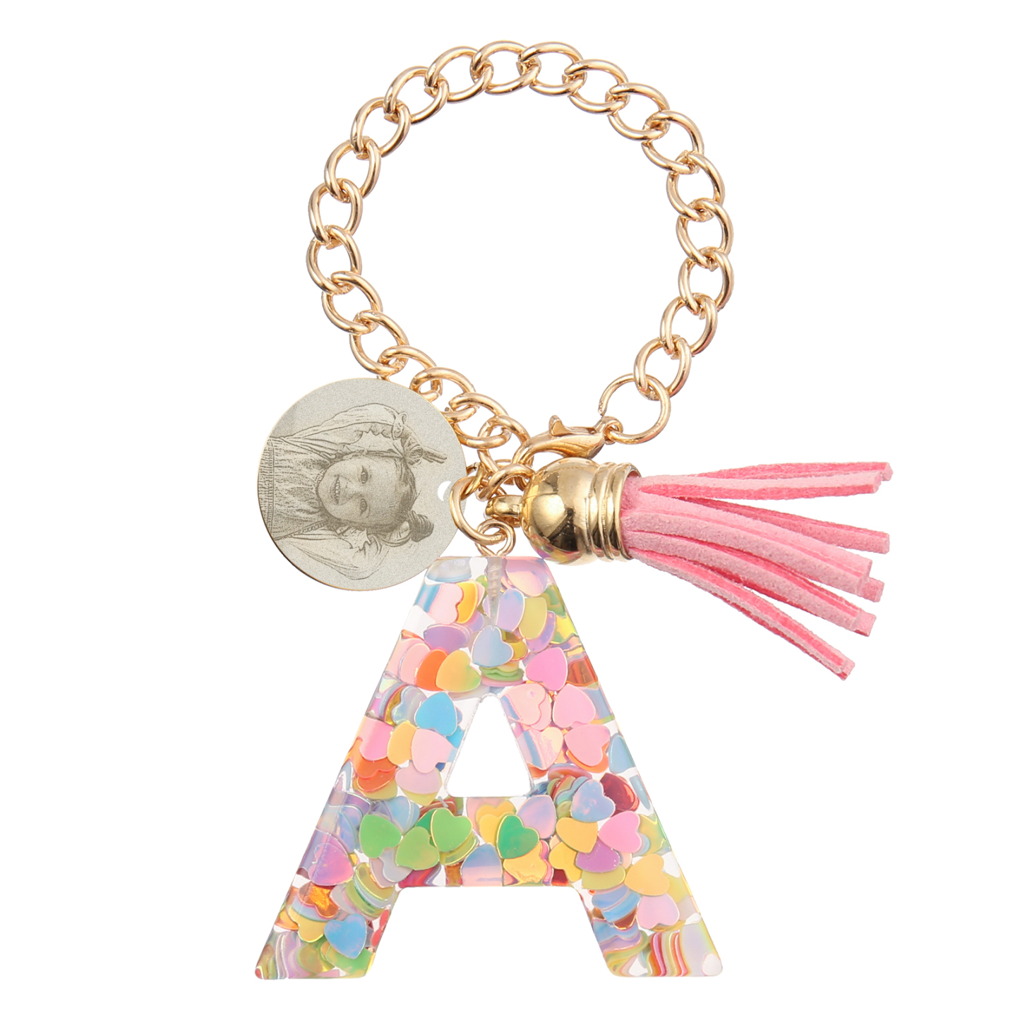 Etiqueta/Llavero con foto personalizada para mochila, botella