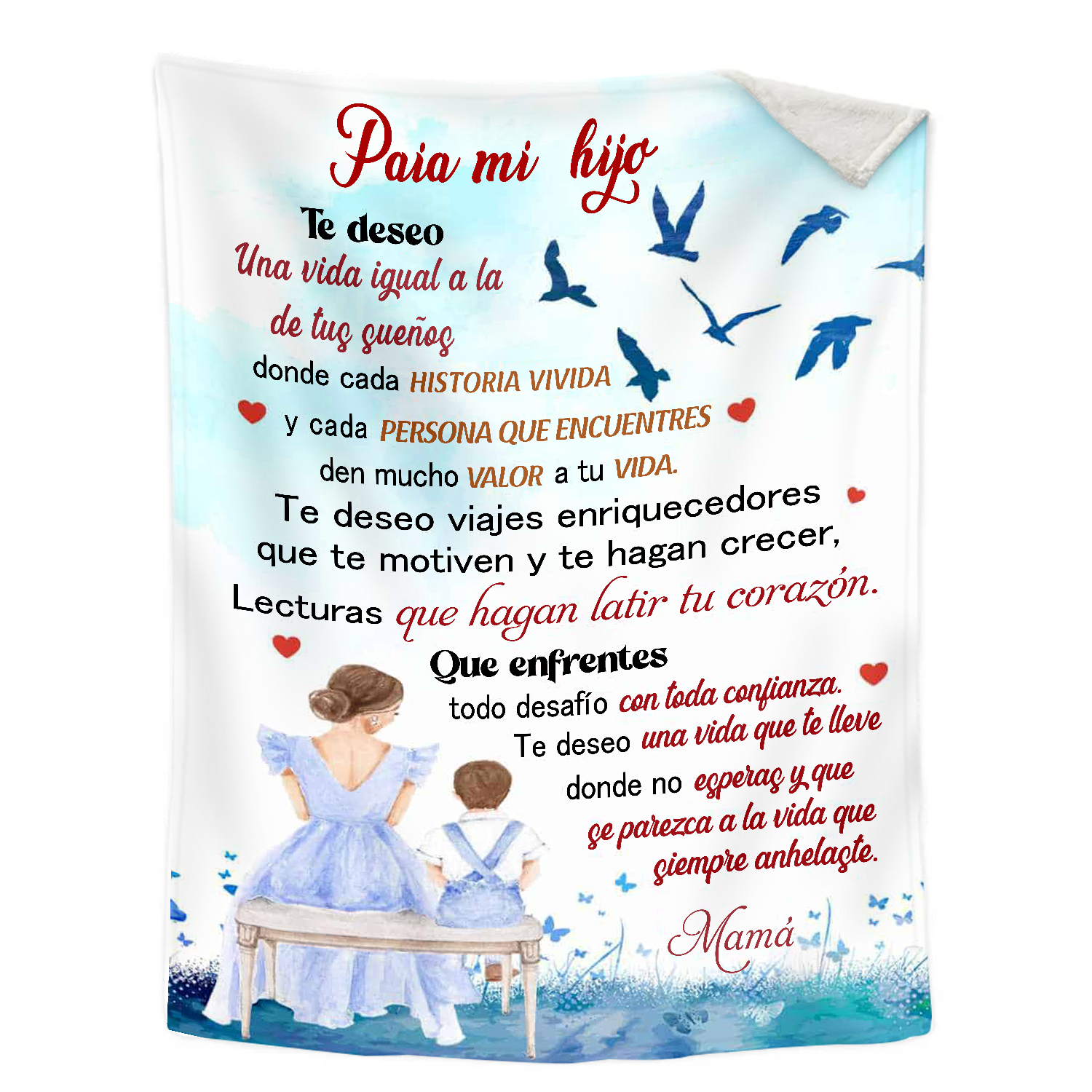 A mi hija-Manta de buen calidad con frase amoroso y personalizada con 1 nombre-Jessemade ES
