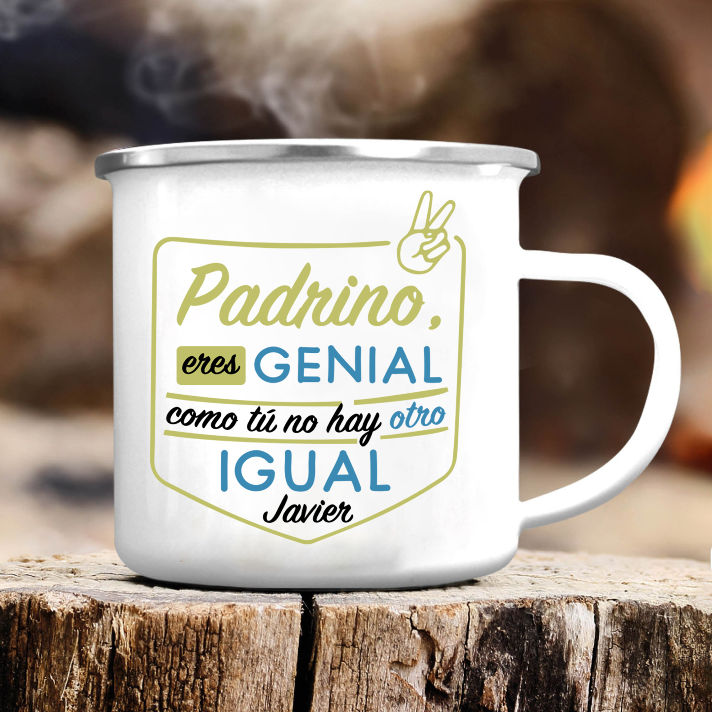 Taza para papá con 1 nombre personalizado-Jessemade ES