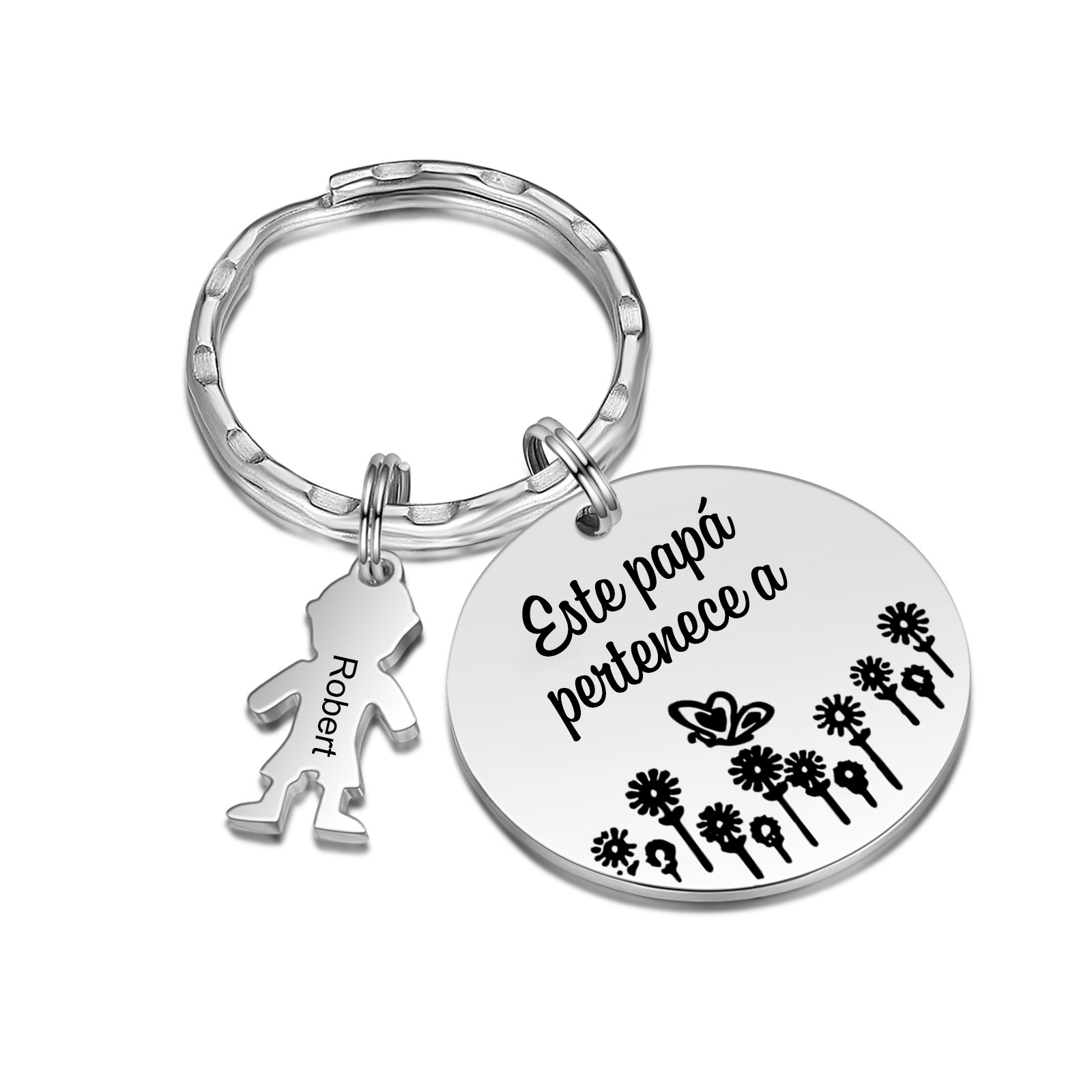 A mi papá - Llavero con 1-5 nombre personalizado en "niños"-Jessemade ES