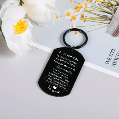 Llavero a mi hombre para pareja "Eres mi pieza perdida" 1 foto personalizada