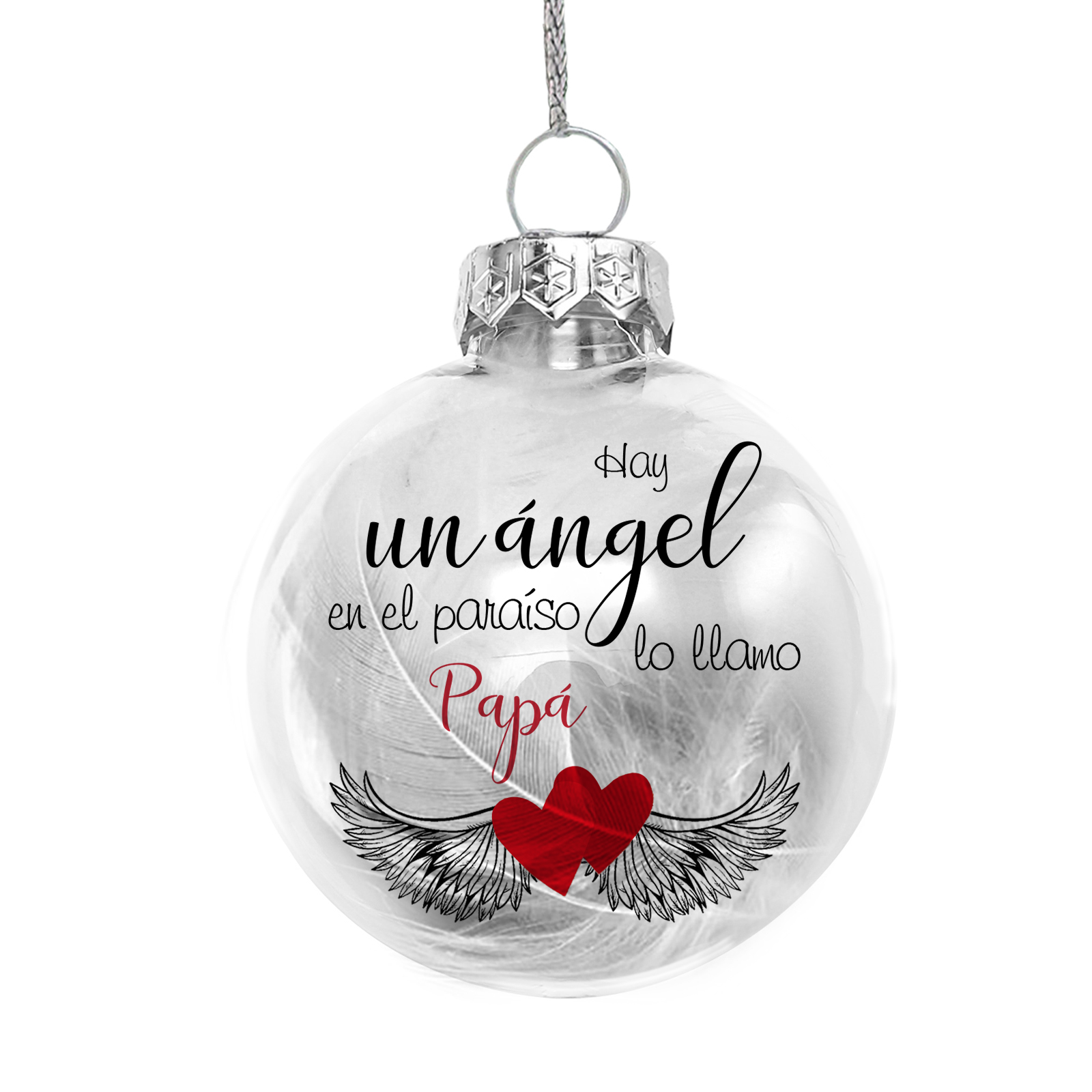 Bola navideña conmemorativa Adorno de Navidad 1 nombre personalizado con pluma -Jessemade ES