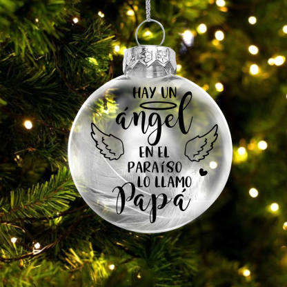 Bola navideña conmemorativa Adorno de Navidad 1 nombre personalizado con pluma -Jessemade ES