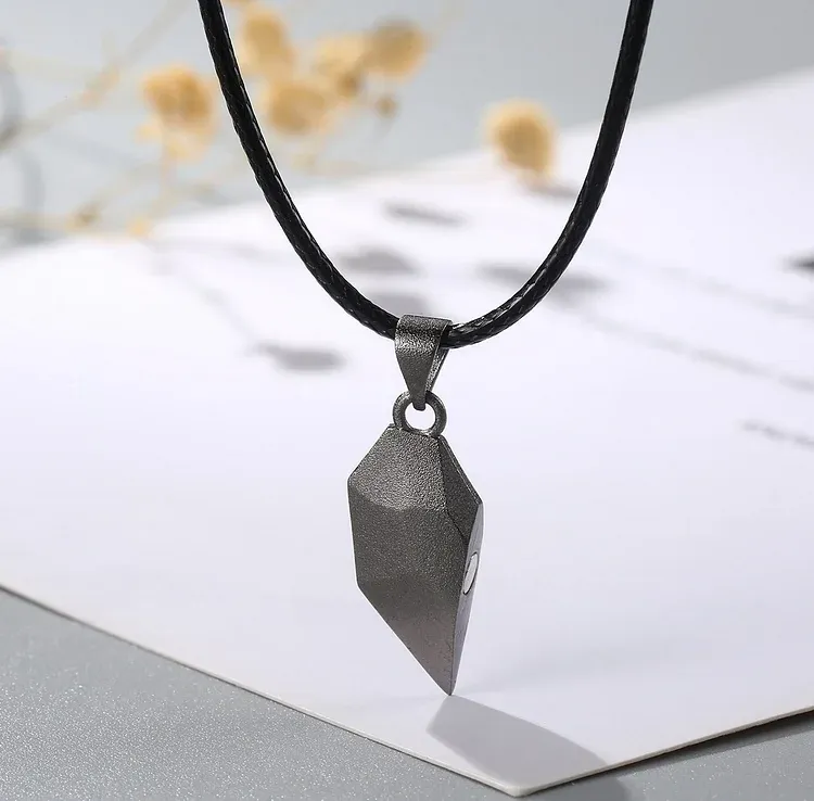 A mi amor-Collares personalizados para pareja con dije de corazón de rompecabezas magnético grabado de dos letras-Jessemade ES
