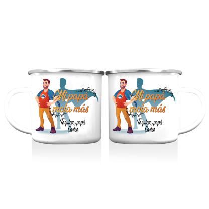 Taza para papá con 1 nombre personalizado-Jessemade ES