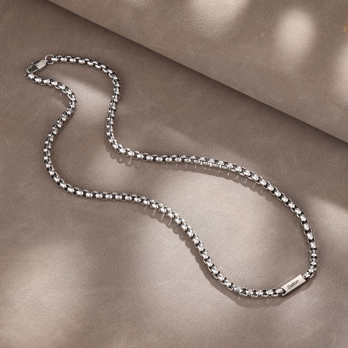 Collar de cadena personalizado con 1-5 nombres para hombre