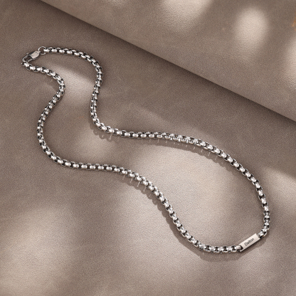 Collar de cadena personalizado con 1-5 nombres para hombre
