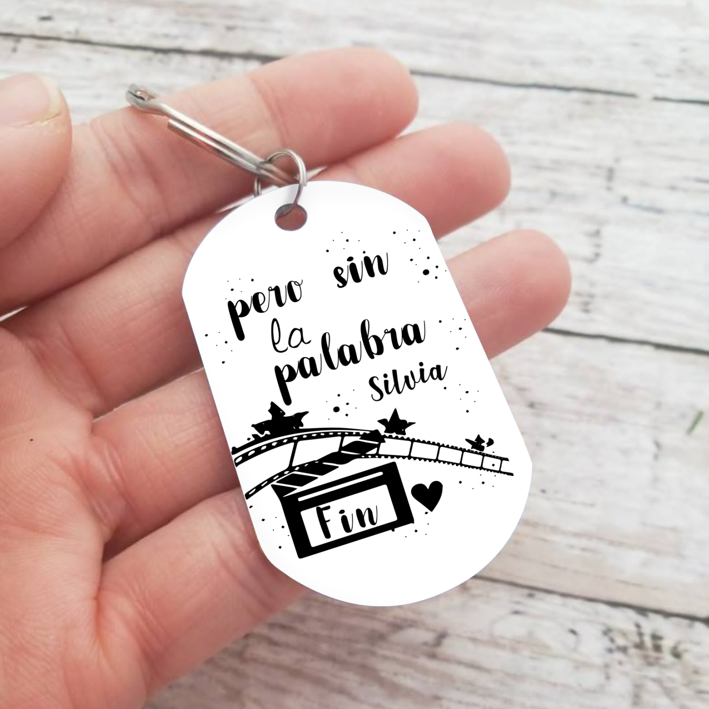 Llavero personalizado con 2 nombres para pareja unidad de llaveros-Jessemade ES