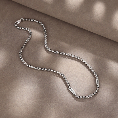 A mi hombre-Collar de cadena personalizado con 2 nombres para hombre-Jessemade ES