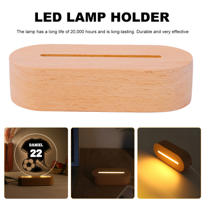 Lámpara Ilusión 3D Luz de Noche LED Fútbol con Nombre y Número Personalizados-Jessemade ES