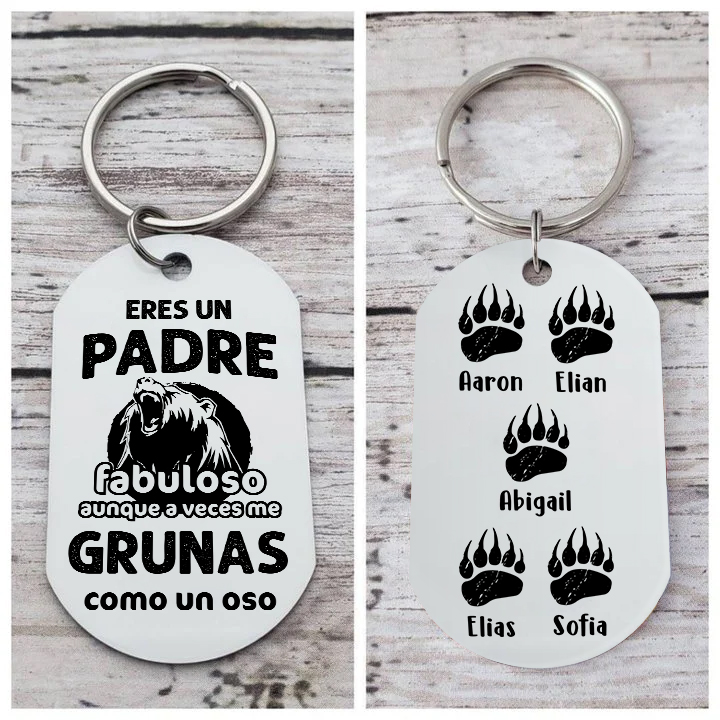 A mi papá-Llavero 1-7 Nombres Personalizados PADRE FABULOSO-Jessemade ES
