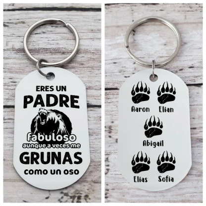 A mi papá-Llavero 1-7 Nombres Personalizados PADRE FABULOSO-Jessemade ES