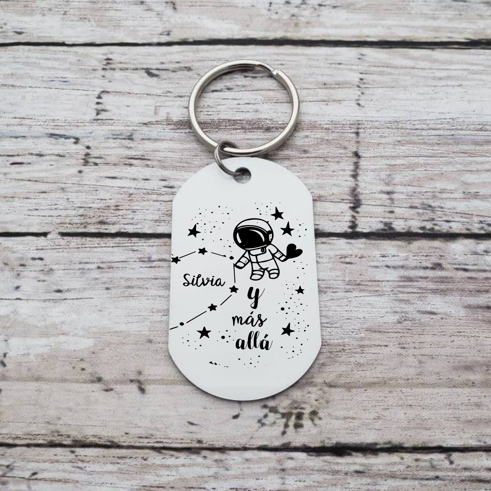 Llavero personalizado con 2 nombres para pareja unidad de llaveros-Jessemade ES