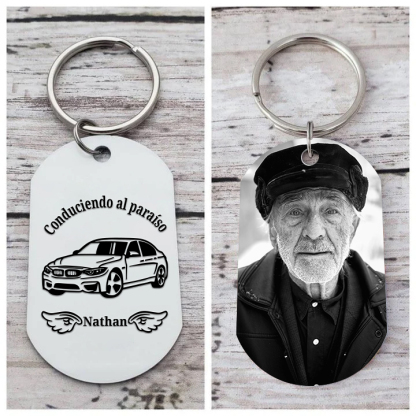 Llavero conmemorativo a un ser querido personalizado con foto y nombre-Jessemade ES