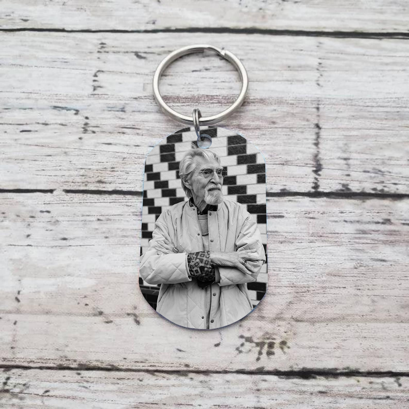 Llavero conmemorativo a un ser querido personalizado con foto y nombre-Jessemade ES