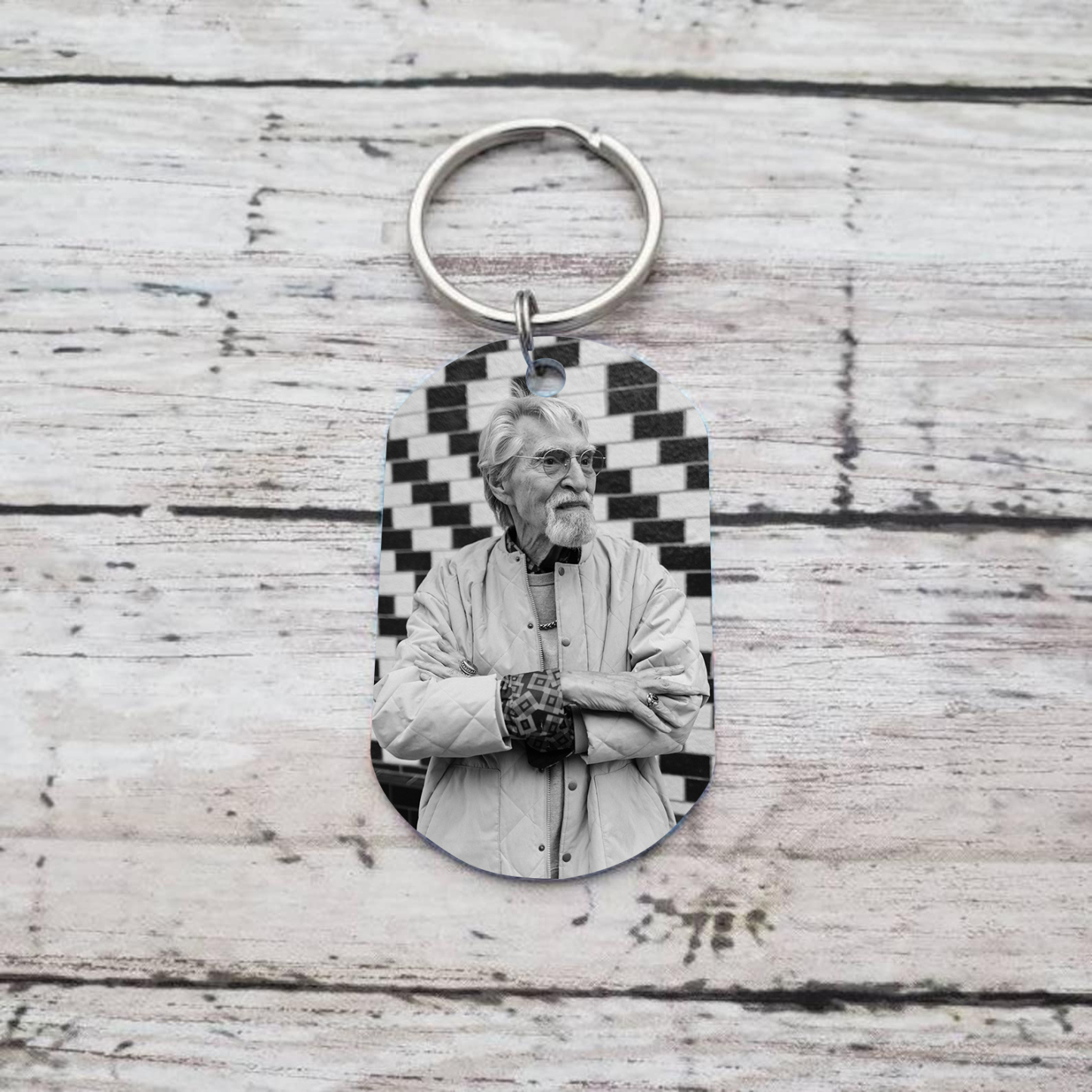 Llavero conmemorativo a un ser querido personalizado con foto y nombre-Jessemade ES