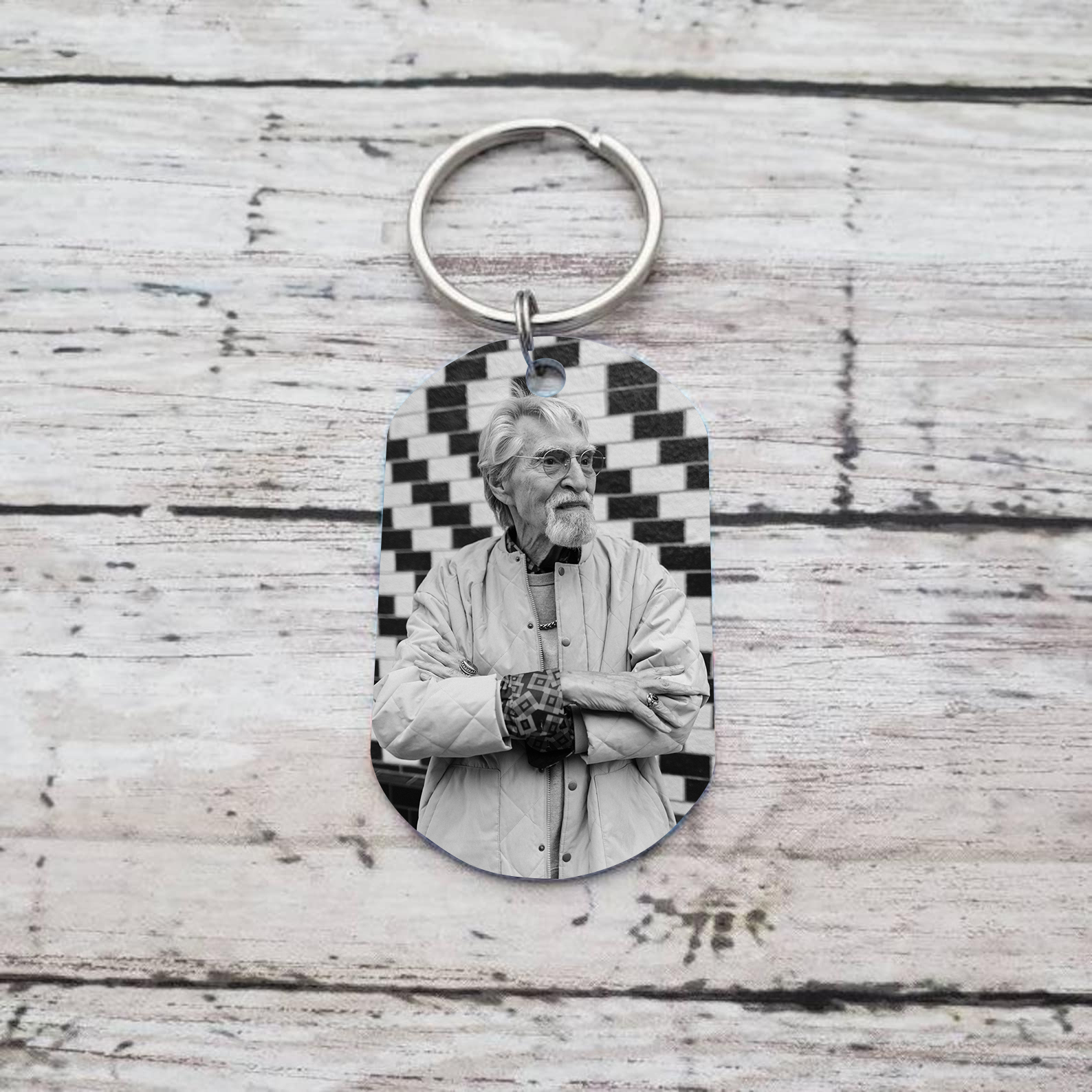 Llavero conmemorativo a un ser querido personalizado con foto y nombre-Jessemade ES