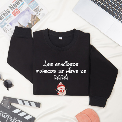Familia-Sudadera "Muñecos de nieve" 2 nombres personalizados-Jessemade ES