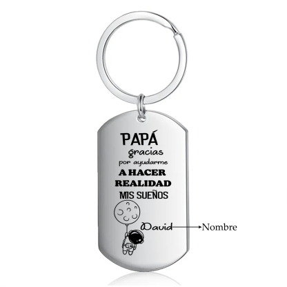 A mi papá-Llavero Personalizado PAPÁ GRACIAS... 1 Nombre-Jessemade ES