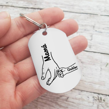 A mi mamá-Llavero 1-5 Nombres Personalizados MANOS COGIDAS-Jessemade ES