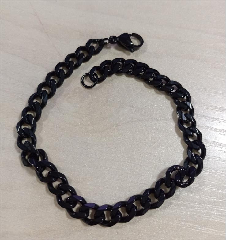 Pulsera de cadena cubana de acero inoxidable para hombre
