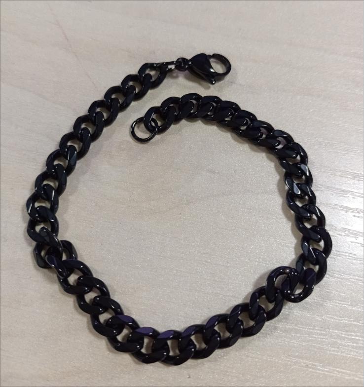 Pulsera de cadena cubana de acero inoxidable para hombre