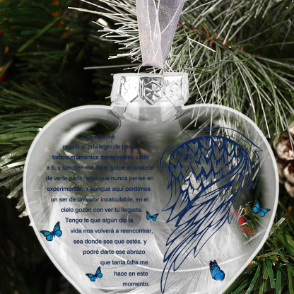 Bola navideña conmemorativa Adorno de Navidad 1 nombre y años personalizados con pluma -Jessemade ES