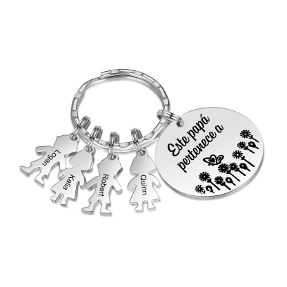 A mi papá - Llavero con 1-5 nombre personalizado en "niños"-Jessemade ES
