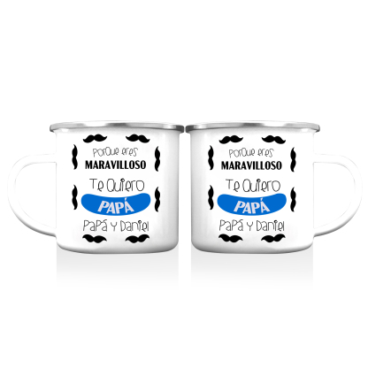 Taza para papá con 1 texto personalizado-Jessemade ES