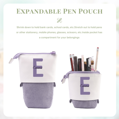 Estuche personalizado con nombre y letra para niños