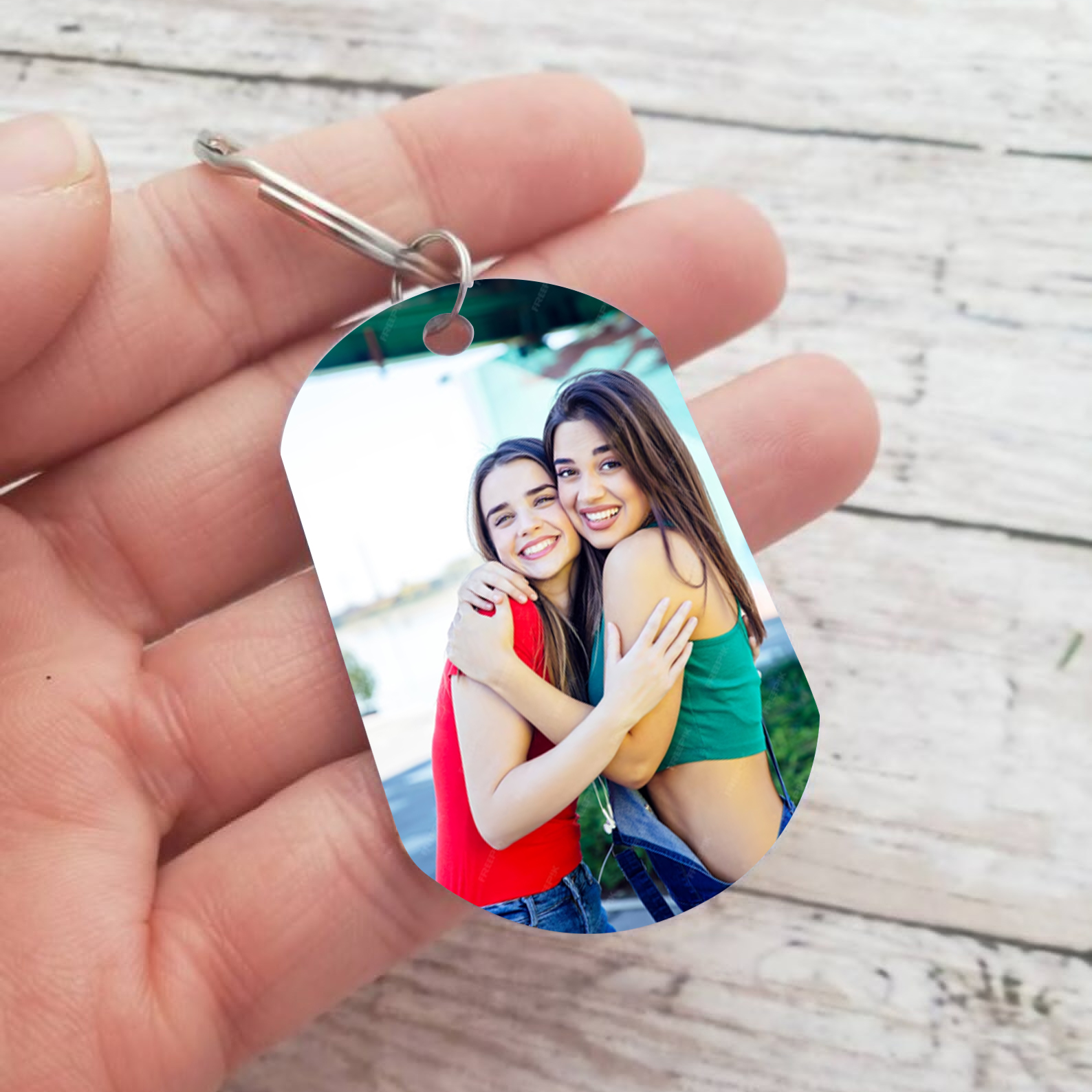 A mi amiga - Llavero con 1 nombre personalizado con foto-Jessemade ES