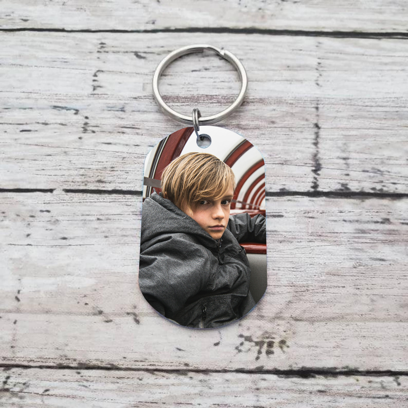 Comunión-Llavero con icono de comunión 1 foto y 1 nombre personalizados-Jessemade ES