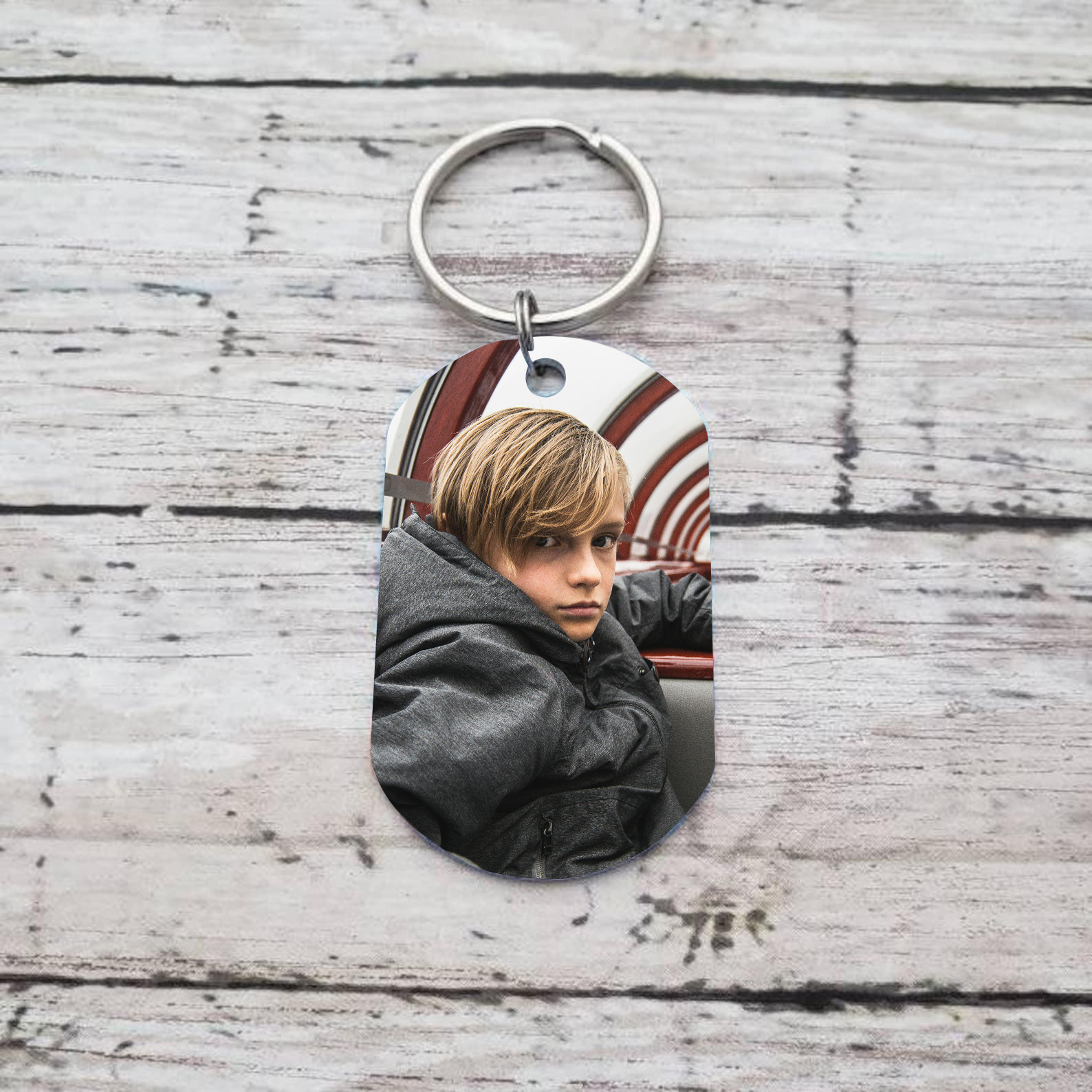 Comunión-Llavero con icono de comunión 1 foto y 1 nombre personalizados-Jessemade ES