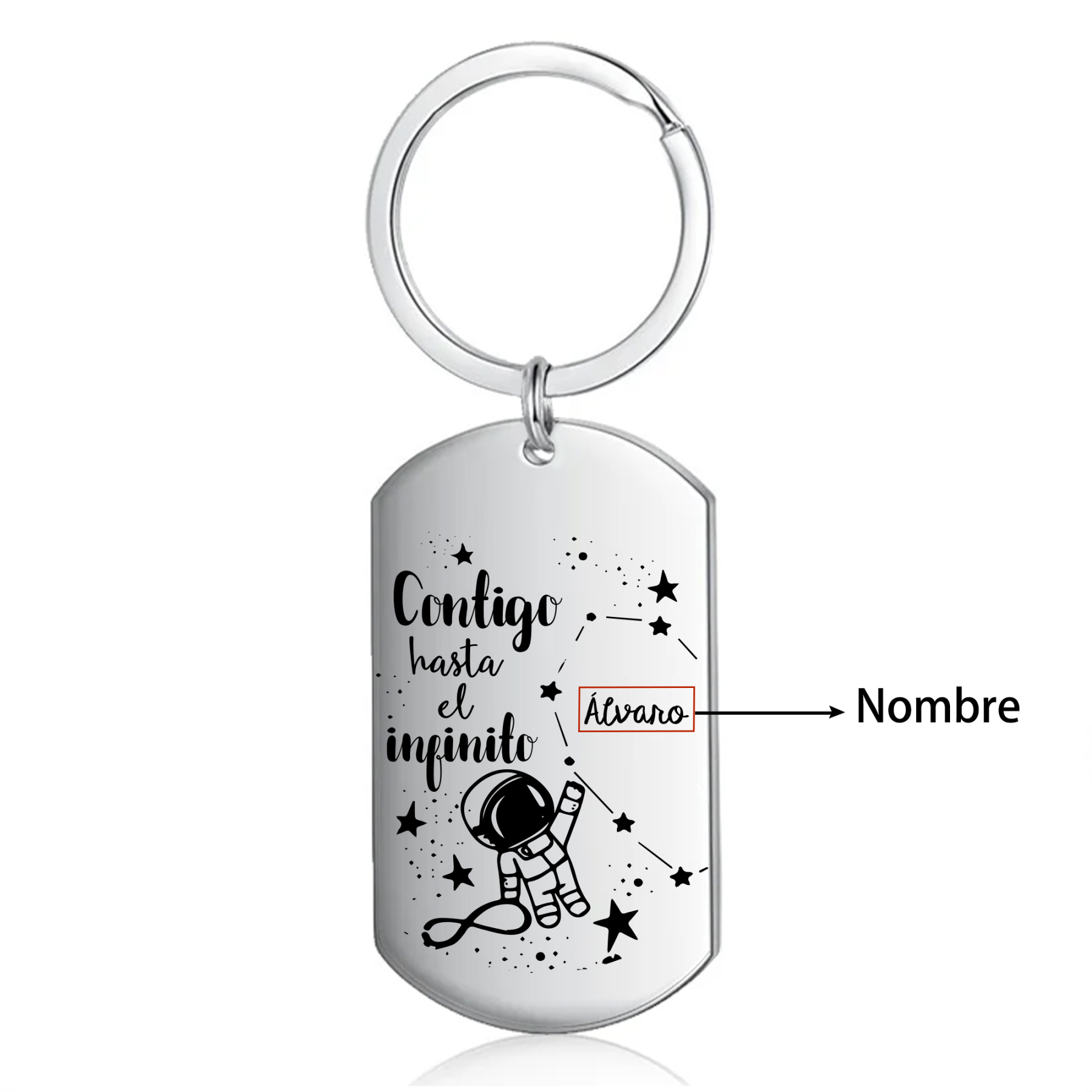 Llavero personalizado con 2 nombres para pareja unidad de llaveros-Jessemade ES