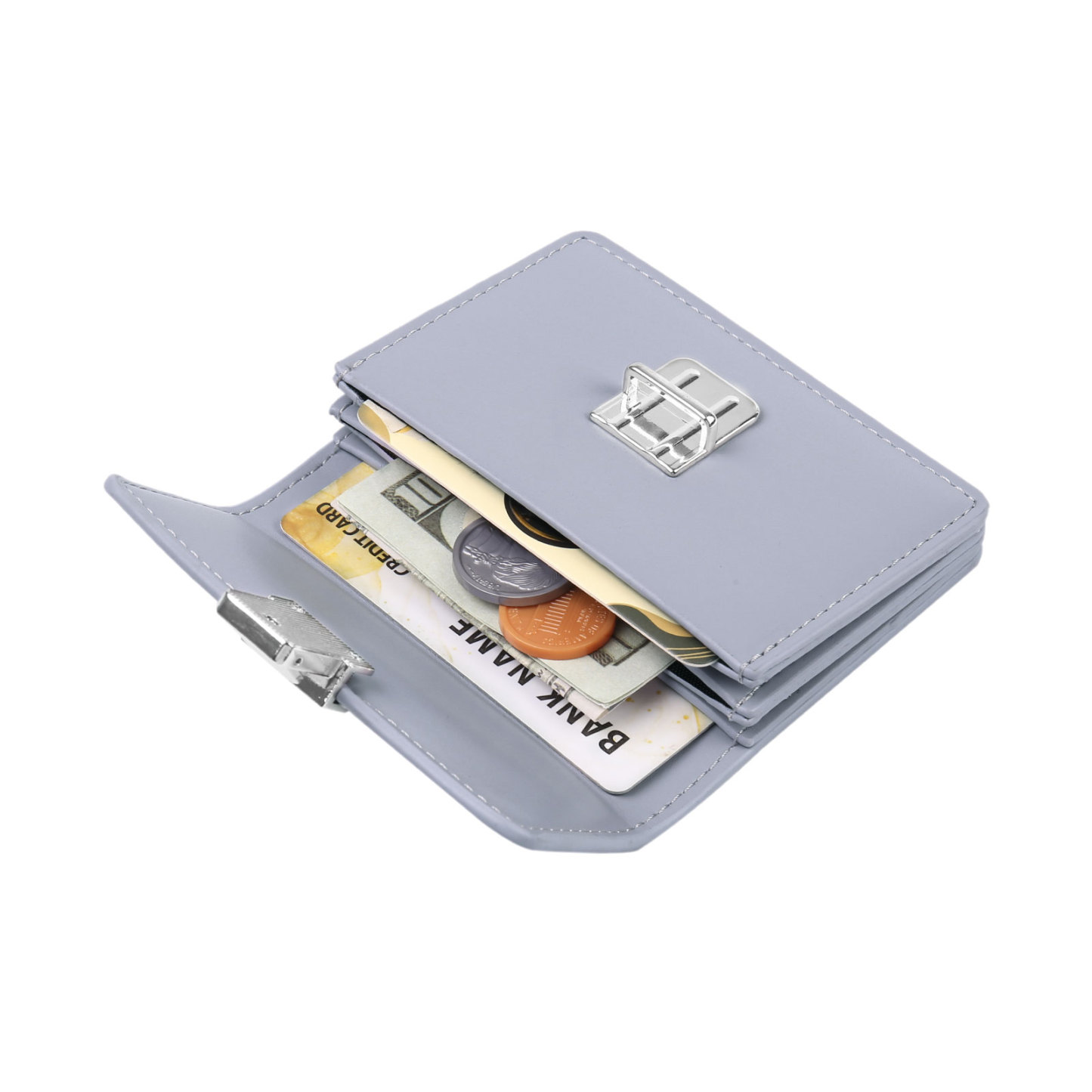 Cartera, billetera con 1 texto y 1 foto personalizados monedero clásico para mujer-Jessemade ES