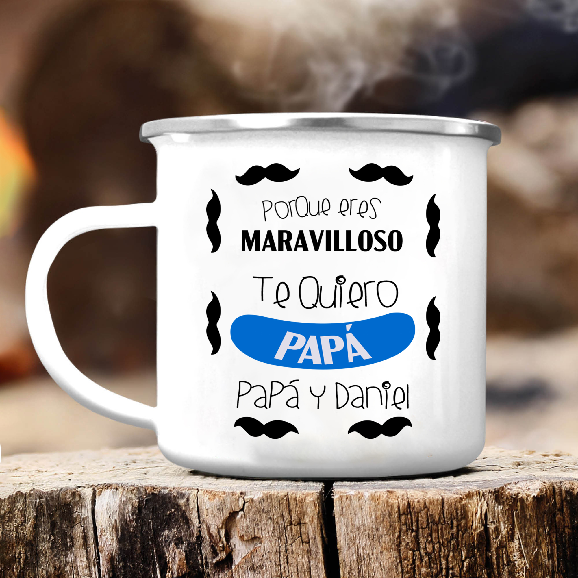 Taza para papá con 1 texto personalizado-Jessemade ES