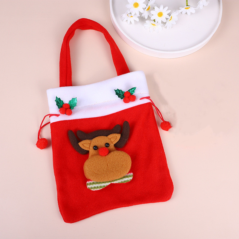 Navidad-Bolso navideño con cremallera, bolsa de Navidad