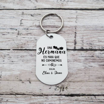 A mi hermana - Llavero con 2 nombres personalizados con foto-Jessemade ES