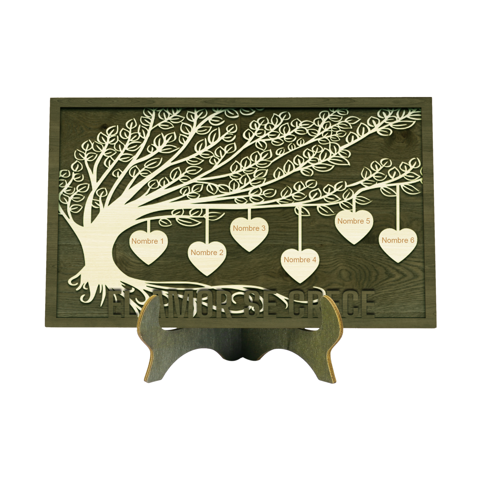 A mi mamá/abuela-Adorno 2-8 nombres personalizados decoración de madera árbol de la vida-Jessemade ES