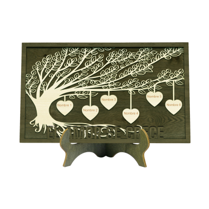 A mi mamá/abuela-Adorno 2-8 nombres personalizados decoración de madera árbol de la vida-Jessemade ES