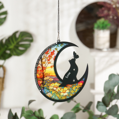Navidad-Silueta de Perro o Gato Ornamento Navideño 1 nombre personalizado