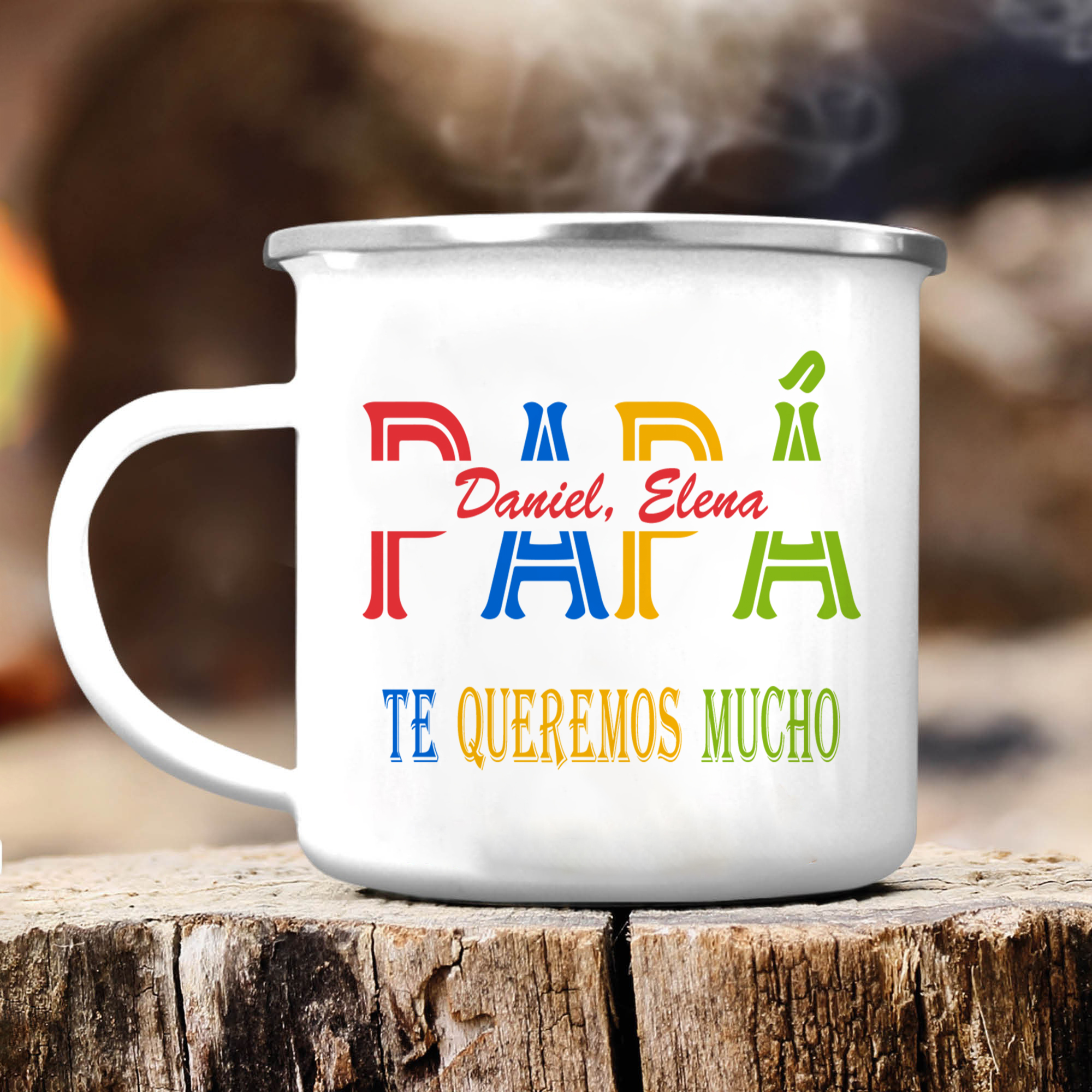 Taza para papá con 1 texto personalizado-Jessemade ES