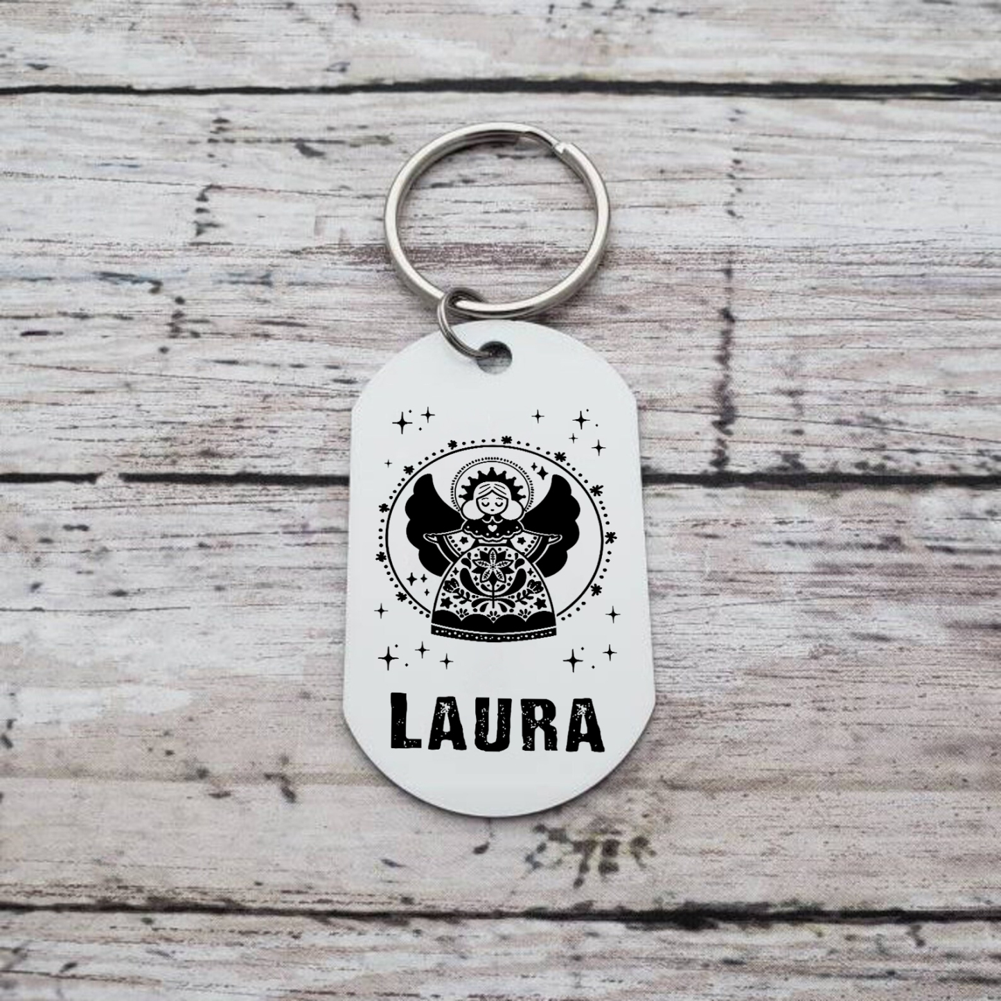 Comunión-Llavero con icono de comunión 1 foto y 1 nombre personalizados-Jessemade ES