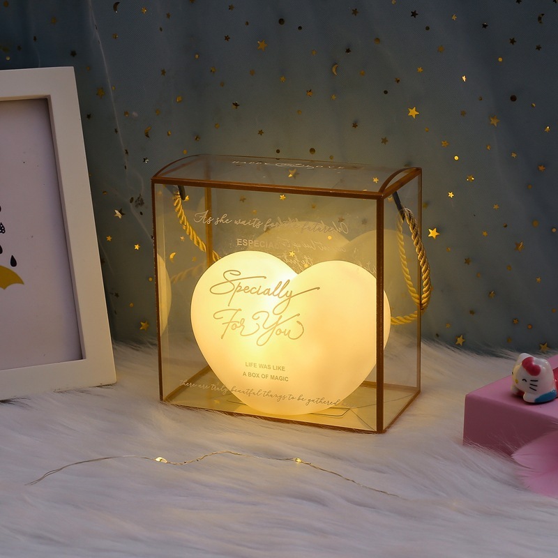San Valentín-Decoración de lámpara en forma de corazón-Jessemade ES