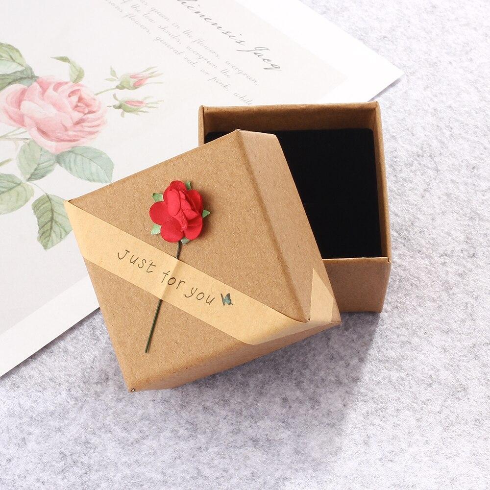 Cajas de regalo con rosa Caja de joya