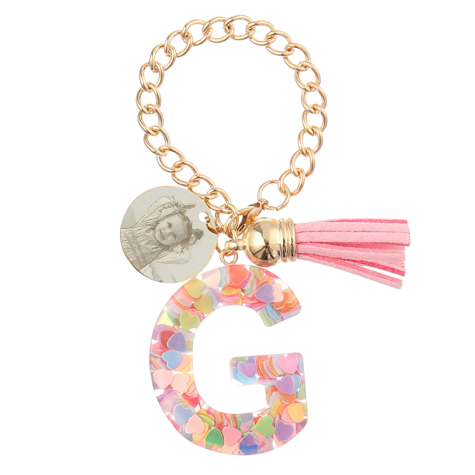 Etiqueta/Llavero con foto personalizada para mochila, botella