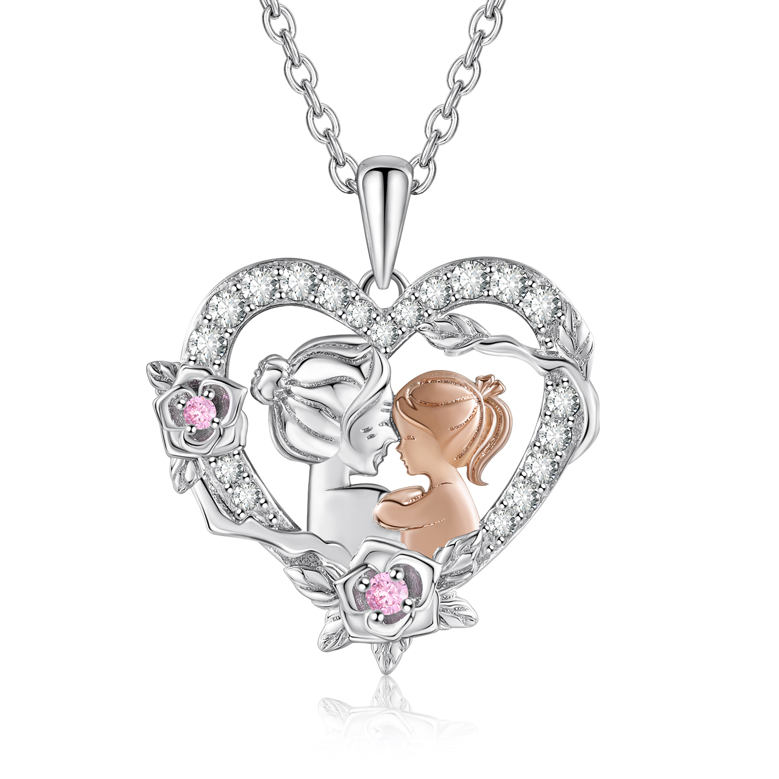 Collar corazón abuela y nieta-Jessemade ES