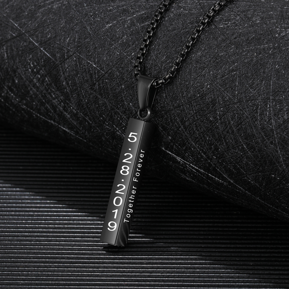 Collar Barra Vertical 4 Textos Personalizados-Jessemade ES