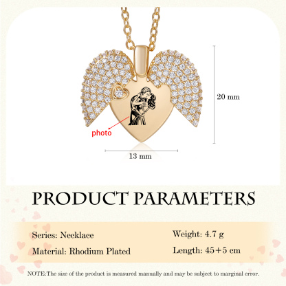 Collar en forma de corazón 1 foto personalizada-Jessemade ES