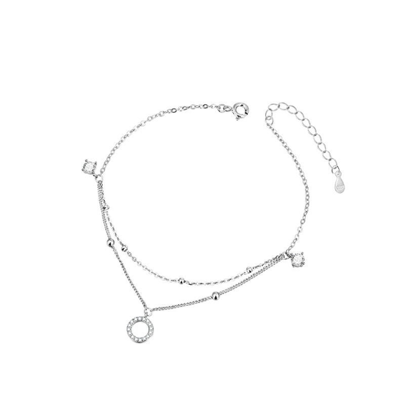 Pulsera de tobillo de doble cadena para mujer regalo de verano